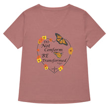 Load image into Gallery viewer, Do Not Conform/Be Transformed- Women’s relaxed V-neck t-shirt
