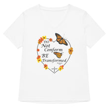 Load image into Gallery viewer, Do Not Conform/Be Transformed- Women’s relaxed V-neck t-shirt
