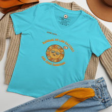 Load image into Gallery viewer, Low Battery and Zero Sunshine - Women’s relaxed v-neck t-shirt
