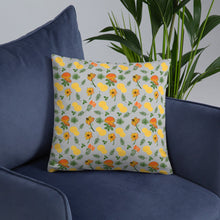 Load image into Gallery viewer, Mushrooms &amp; Wildflowers Decorative Throw Pillow - Late Bloomer Art Studio
