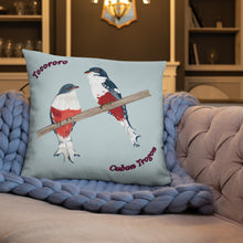 Load image into Gallery viewer, Cuban Trogon/Tocororo Bird Premium Pillow
