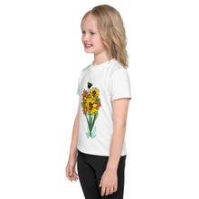 Load image into Gallery viewer, Happy Blooms Bouquet Girl&#39;s crew neck t-shirt

