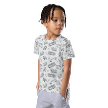 Load image into Gallery viewer, Kids crew neck t-shirt-Trains, Planes and Automobiles
