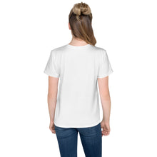Load image into Gallery viewer, Happy Blooms Bouquet Youth Girl&#39;s crew neck t-shirt
